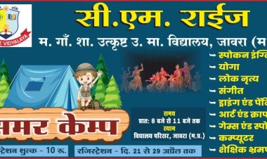 सीएम राइज़ जावरा में 10 दिवसीय समर कैंप का शानदार शुभारंभ, विद्यार्थी सिख रहे नए नए हुनर