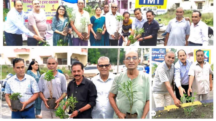 गायत्री परिवार रतलाम की अनूठी पहल – पर्यावरण संवर्धन की ओर एक कदम , सामूहिक रूप से 51 पौधे किए रोपण
