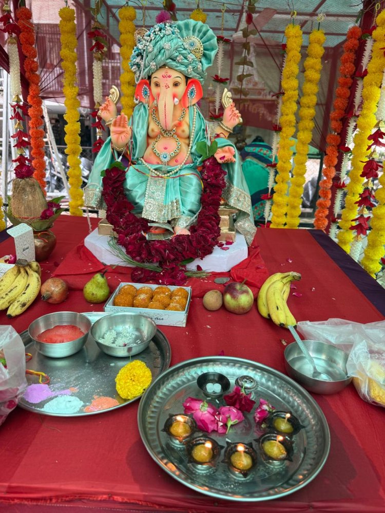 गोयल इंटरसिटी ‘बी’ ब्लॉक, अहमदाबाद में गणेश उत्सव का शुभारंभ, भव्यता और श्रद्धा के साथ हुई गणपति स्थापना