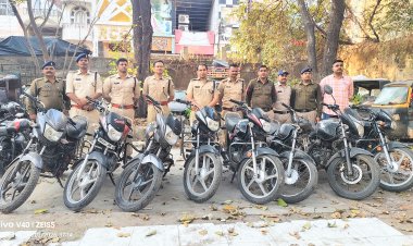 रतलाम पुलिस की बड़ी स्ट्राइक: अंतरराज्यीय बाइक चोर गिरोह का पर्दाफाश, 9 मोटरसाइकिलें बरामद, 4 गिरफ्तार 