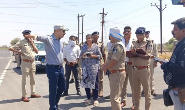 सड़क सुरक्षा के लिए रतलाम एसपी का बड़ा अभियान: 25 KM के निरीक्षण के बाद याद आई पीएम की अपील, फिर एक ही गाड़ी में सवार हुए सभी अफसर